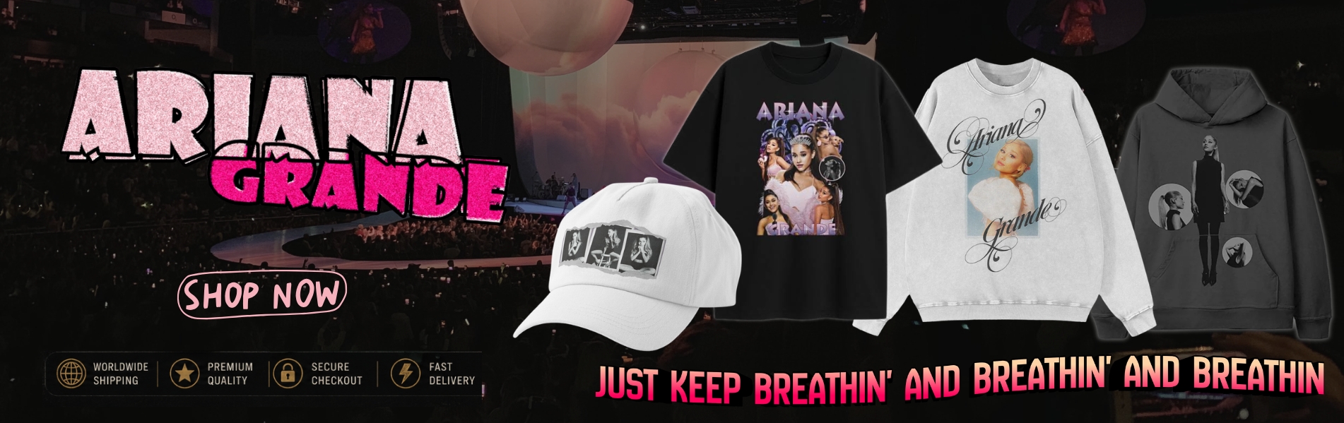 Ariana Grande UK Shop Banner - Ariana Grande UK Shop