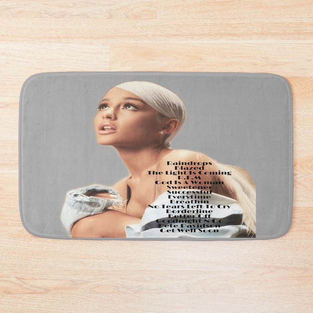 Ariana Grande Sweetener Song List Bath Mat
