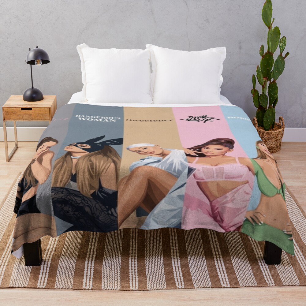 Ariana Grande Album Collection Throw Blanket