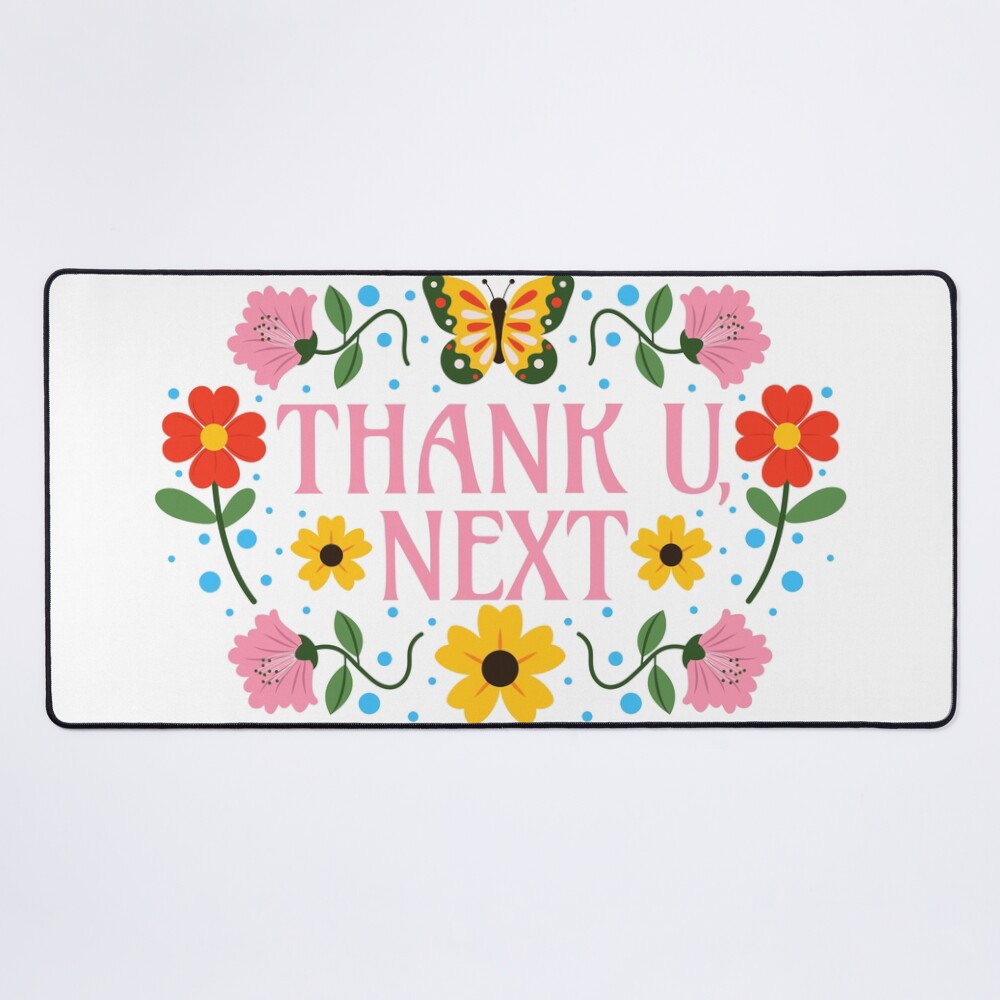 Ariana Grande Thank U Next Floral Mouse Pad